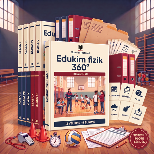 Edukim fizik 360° — 12 vëllime dhe 6 burime për klasat I-XII