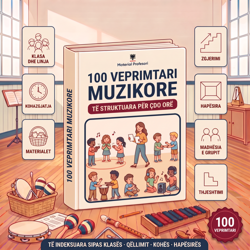 100 VEPRIMTARI MUZIKORE TË STRUKTUARA: bankë e indeksuar sipas klasës, qëllimit, kohës, hapësirës dhe modalitetit